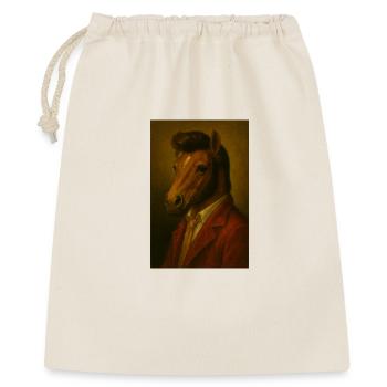 Horse portrait in suit - Gift Bag 40 x 50 cm - nature - Front