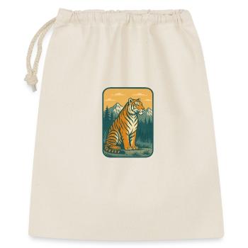 Tigre dans les montagnes motif rétro - Sac cadeau 40 x 50 cm - nature - Devant