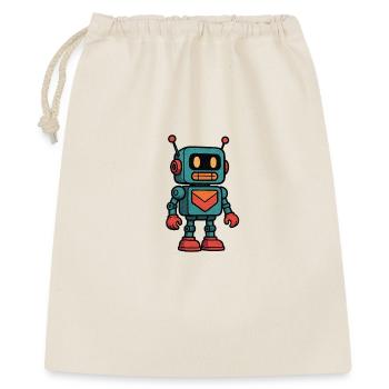 Robot rétro porte lettres - Sac cadeau 40 x 50 cm - nature - Devant