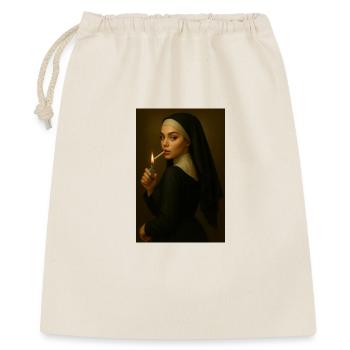 Nun with lighter - Gift Bag 40 x 50 cm - nature - Front