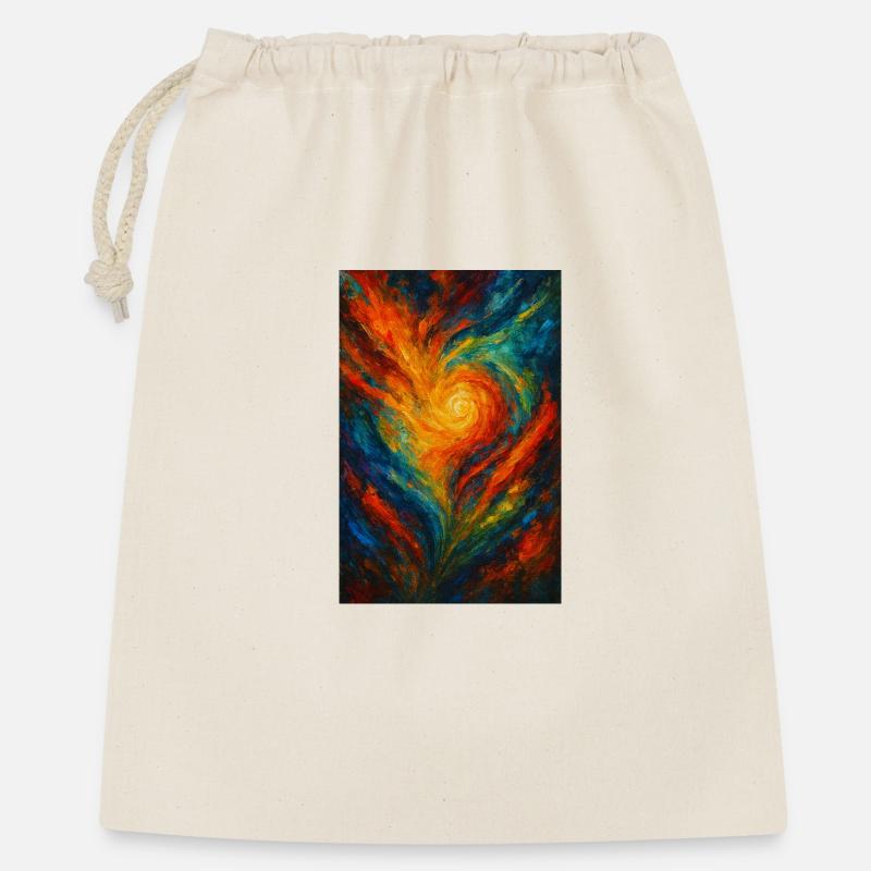 Vortex Chromatique Abstrait Feu - Sac cadeau 40 x 50 cm - nature