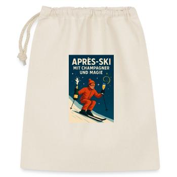 Après-Ski Magie - Geschenkbeutel aus Baumwolle (40 x 50 cm) - Natur - Vorne
