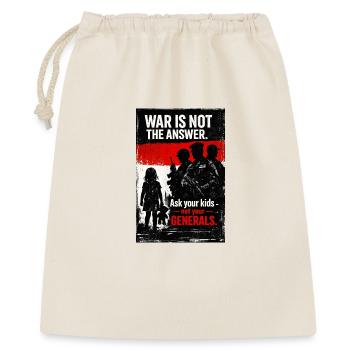 Silhouette Enfant Anti-Guerre contre les Généraux - Sac cadeau 40 x 50 cm - nature - Devant