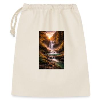 Cascade sous le soleil du soir - Sac cadeau 40 x 50 cm - nature - Devant