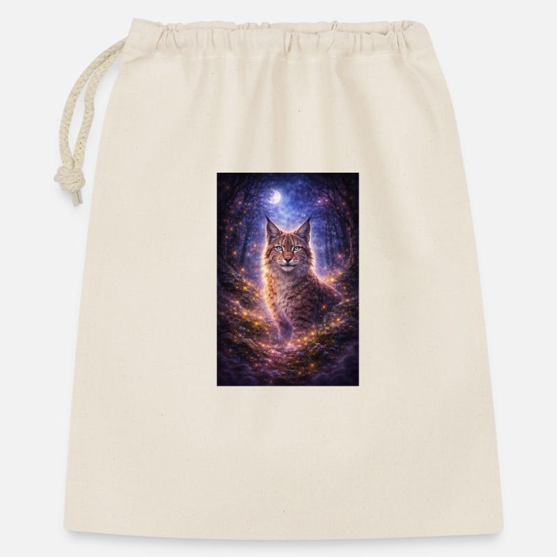 Mystical lynx in starlight - Gift Bag 40 x 50 cm - nature