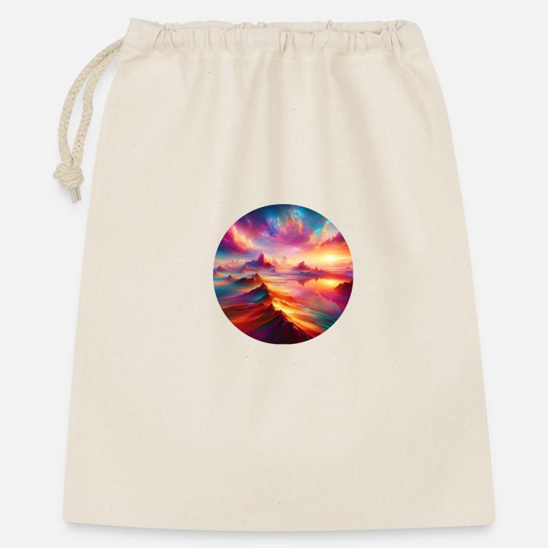 Colorful landscape with mountains and sky - Gift Bag 40 x 50 cm - nature