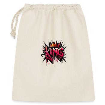 König Graffiti-Krone - Geschenkbeutel aus Baumwolle (40 x 50 cm) - Natur - Vorne