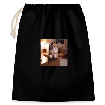 Drôle de chat - Sac cadeau 40 x 50 cm - noir - Devant