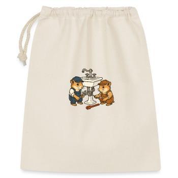 Hamsters fix the sink - Gift Bag 40 x 50 cm - nature - Front