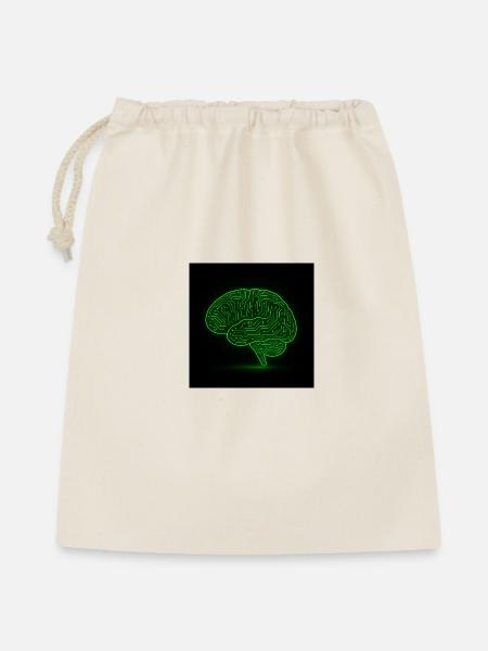 NeonTech Brain Geist trifft Schaltkreis - Geschenkbeutel aus Baumwolle (40 x 50 cm) - Natur