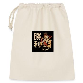 Japanese Fighter - Geschenkbeutel aus Baumwolle (40 x 50 cm) - Natur - Vorne