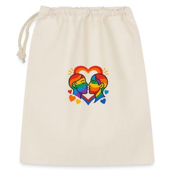 Pride Kiss - L’amour ne connaît pas de sexe - Sac cadeau 40 x 50 cm - nature - Devant