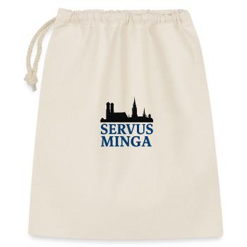 Servus Minga Silhouette Design - Geschenkbeutel aus Baumwolle (40 x 50 cm) - Natur - Vorne