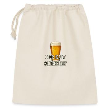 Kühles Bier Zitat Design - Geschenkbeutel aus Baumwolle (40 x 50 cm) - Natur - Vorne