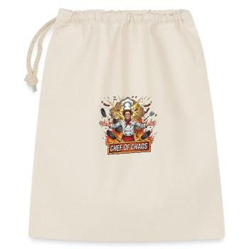 Chef du Chaos – Cadeau pour les Chefs et les Maîtres du Grill - Sac cadeau 40 x 50 cm - nature - Devant