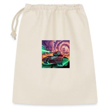 Char de combat futuriste dans une ville déchirée par la guerre - Sac cadeau 40 x 50 cm - nature - Devant