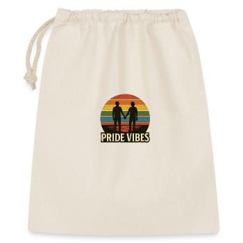 Fierté Arc-en-ciel Amour Égalité Diversité Queer - Sac cadeau 40 x 50 cm - nature - Devant