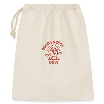 Good Energy Only - Geschenkbeutel aus Baumwolle (40 x 50 cm) - Natur - Vorne
