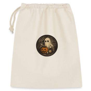 Spooky Halloween Vintage Ghost Scene with Pumpkin - Gift Bag 40 x 50 cm - nature - Front