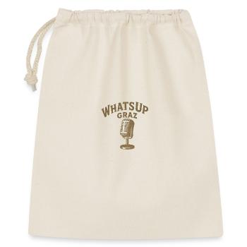 What's Up Graz Microphone Logo - Gift Bag 40 x 50 cm - nature - Front