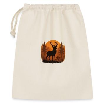Silhouette de cerf forêt d’automne - Sac cadeau 40 x 50 cm - nature - Devant