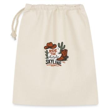 Chevauchez le motif Skyline Western City - Sac cadeau 40 x 50 cm - nature - Devant