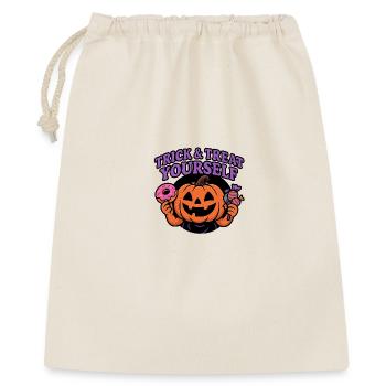 Trick & Treat Yourself Pumpkin - Geschenkbeutel aus Baumwolle (40 x 50 cm) - Natur - Vorne