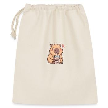 Beaver Bubble Tea Charm - Gift Bag 40 x 50 cm - nature - Front