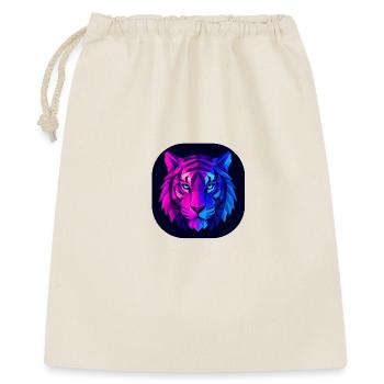 Neon Polygon Tiger : Magenta à Bleu - Sac cadeau 40 x 50 cm - nature - Devant
