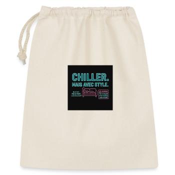 Chill, aber mit Neon-Style - Geschenkbeutel aus Baumwolle (40 x 50 cm) - Natur - Vorne