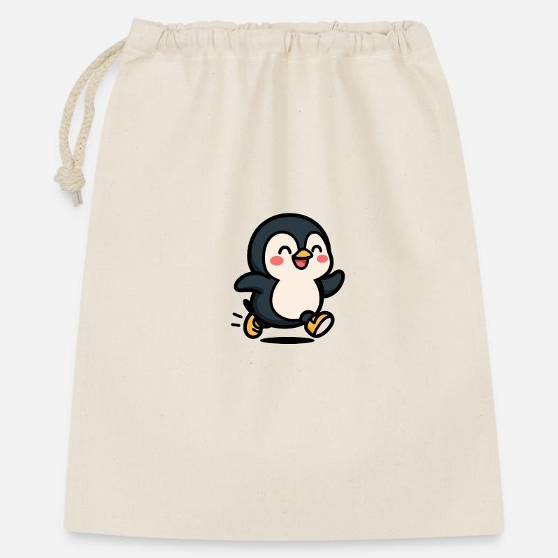 Penguin on the move: joyful leap - Gift Bag 40 x 50 cm - nature