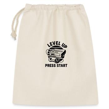 Level Up Press Start Retro - Gift Bag 40 x 50 cm - nature - Front