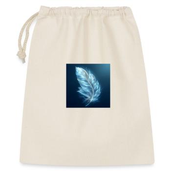 Ätherische Feder leuchtend – Symbol des Lichts - Geschenkbeutel aus Baumwolle (40 x 50 cm) - Natur - Vorne