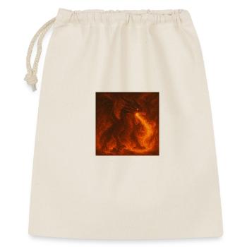 Feuerdrache in leuchtenden Flammen - Geschenkbeutel aus Baumwolle (40 x 50 cm) - Natur - Vorne
