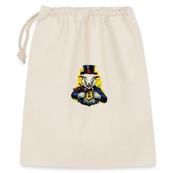 Bitcoin Sheep Gentleman - Gift Bag 40 x 50 cm - nature - Front
