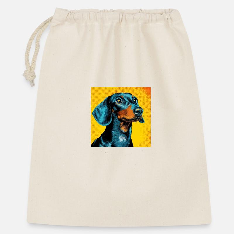 Pop Art Dachshund  - Gift Bag 40 x 50 cm - nature