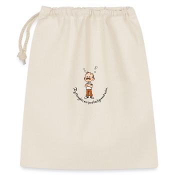 Kumpel mit Schnauzer Cartoon - Geschenkbeutel aus Baumwolle (40 x 50 cm) - Natur - Vorne
