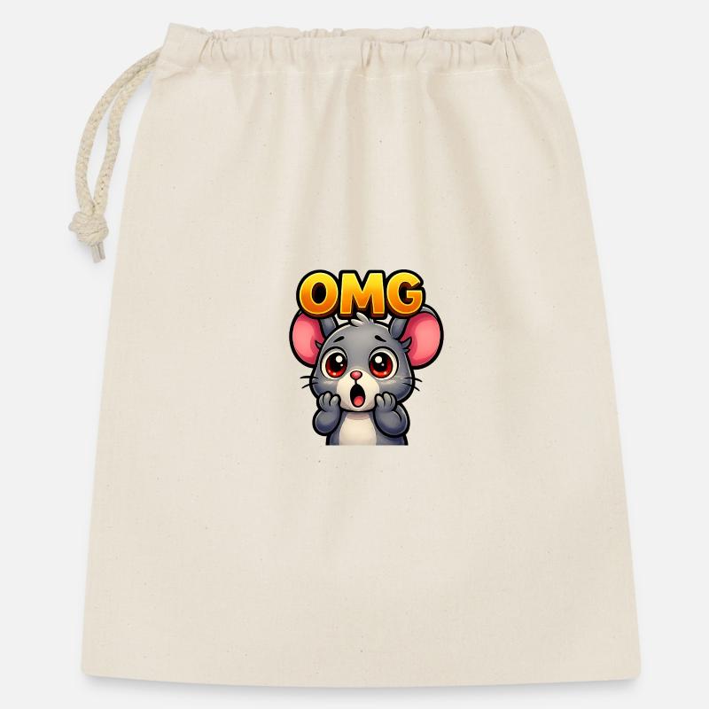 OMG Mouse - Sac cadeau 40 x 50 cm - nature