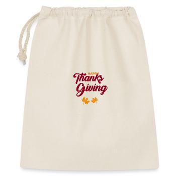 Bon scénario de Thanksgiving avec feuilles - Sac cadeau 40 x 50 cm - nature - Devant