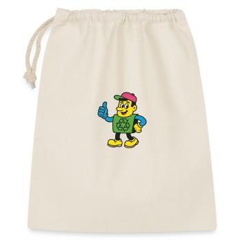 Tee de la mascotte Recycle Hero - Sac cadeau 40 x 50 cm - nature - Devant