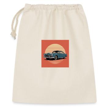 Sunset Drive Oldtimer - Geschenkbeutel aus Baumwolle (40 x 50 cm) - Natur - Vorne