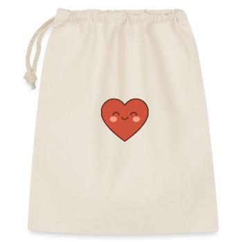 Warm smiling heart - Gift Bag 40 x 50 cm - nature - Front