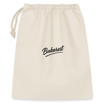 Bukarest Script Vintage Logo - Geschenkbeutel aus Baumwolle (40 x 50 cm) - Natur - Vorne