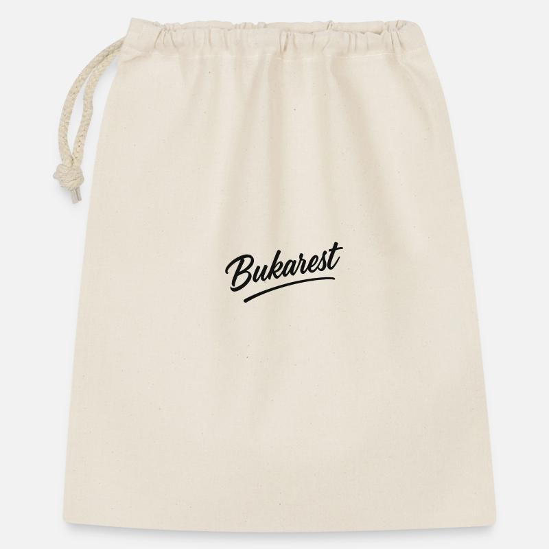 Bukarest Script Vintage Logo - Geschenkbeutel aus Baumwolle (40 x 50 cm) - Natur