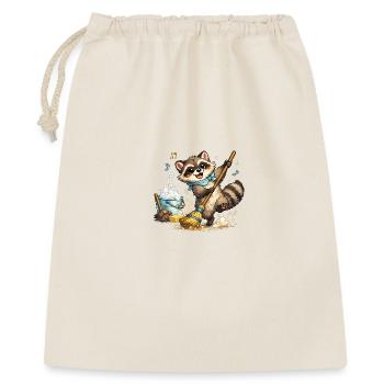 Raccoon with a colorful broom - Gift Bag 40 x 50 cm - nature - Front