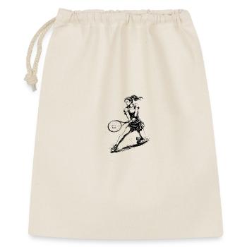 Tennisspielerin Action Illustration - Geschenkbeutel aus Baumwolle (40 x 50 cm) - Natur - Vorne