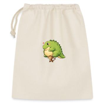 Monkey carrying dinosaur - Gift Bag 40 x 50 cm - nature - Front