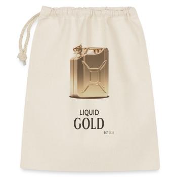 Liquid Gold Kanister Design Spruch - Geschenkbeutel aus Baumwolle (40 x 50 cm) - Natur - Vorne
