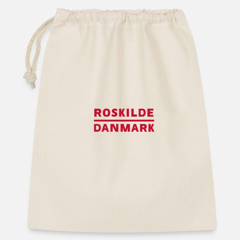 Roskilde Denmark in red typography - Gift Bag 40 x 50 cm - nature