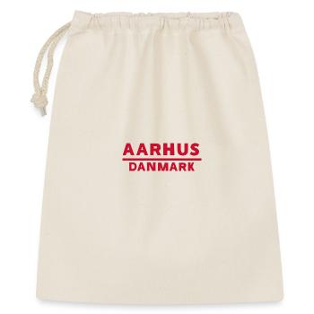 Aarhus Danemark Logo texte en rouge - Sac cadeau 40 x 50 cm - nature - Devant
